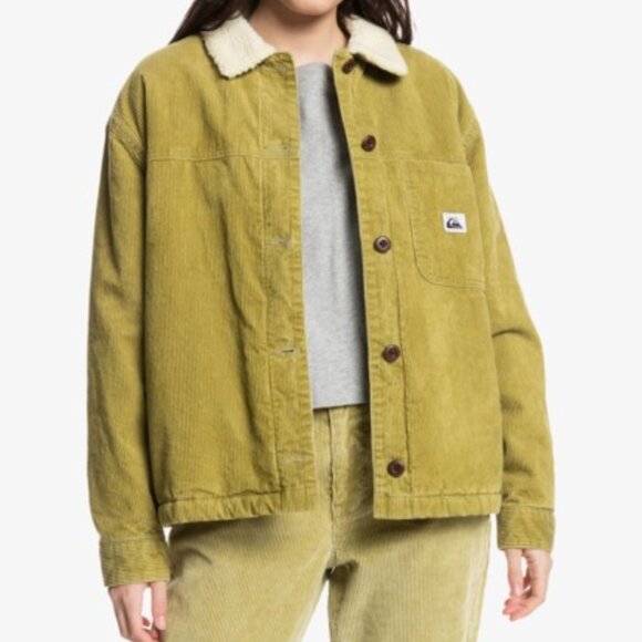 Quiksilver Timeless Classic Surf Corduroy Trucker Jacket with Sherpa Collar - Picture 4 of 5
